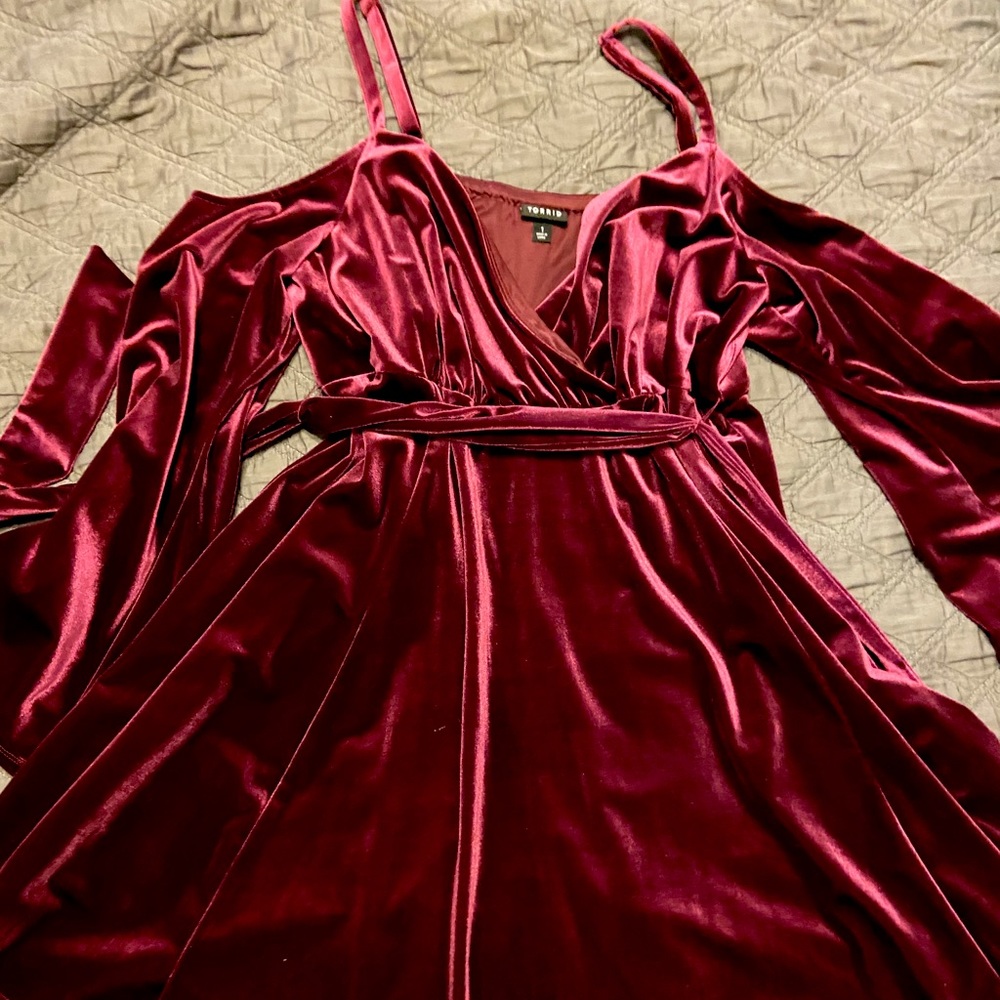 Plus Size Velvet Dress